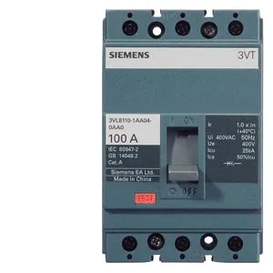 SIEMENS/西门子 3VT系列塑壳配电保护断路器 3VT8110-1AA03-0AA0 分段能力25kA 热磁脱扣器 板前接线 1个